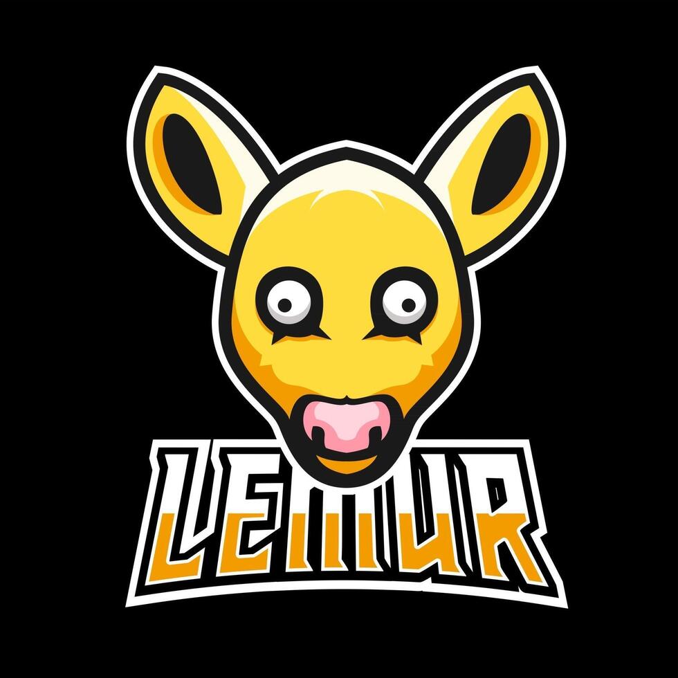 modello di logo mascotte gioco lemure sport o esport, per la tua squadra vettore