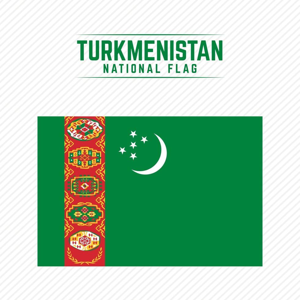 bandiera nazionale del turkmenistan vettore