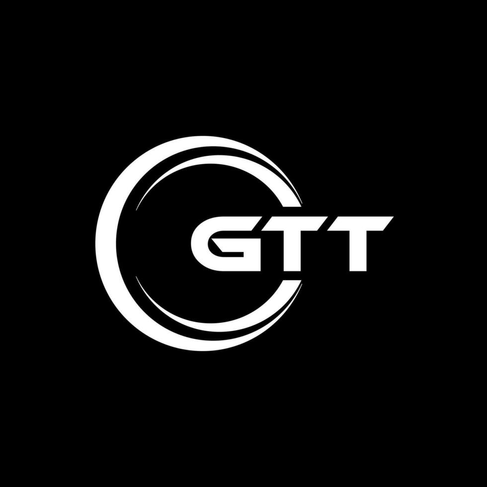 gtt logo disegno, ispirazione per un' unico identità. moderno eleganza e creativo design. filigrana il tuo successo con il Impressionante Questo logo. vettore