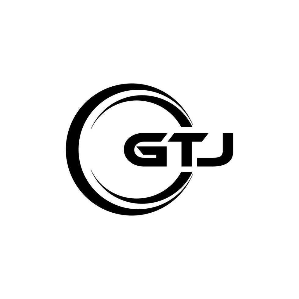 gtj logo disegno, ispirazione per un' unico identità. moderno eleganza e creativo design. filigrana il tuo successo con il Impressionante Questo logo. vettore