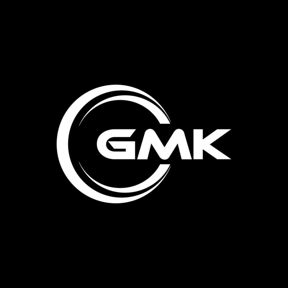 gmk logo disegno, ispirazione per un' unico identità. moderno eleganza e creativo design. filigrana il tuo successo con il Impressionante Questo logo. vettore