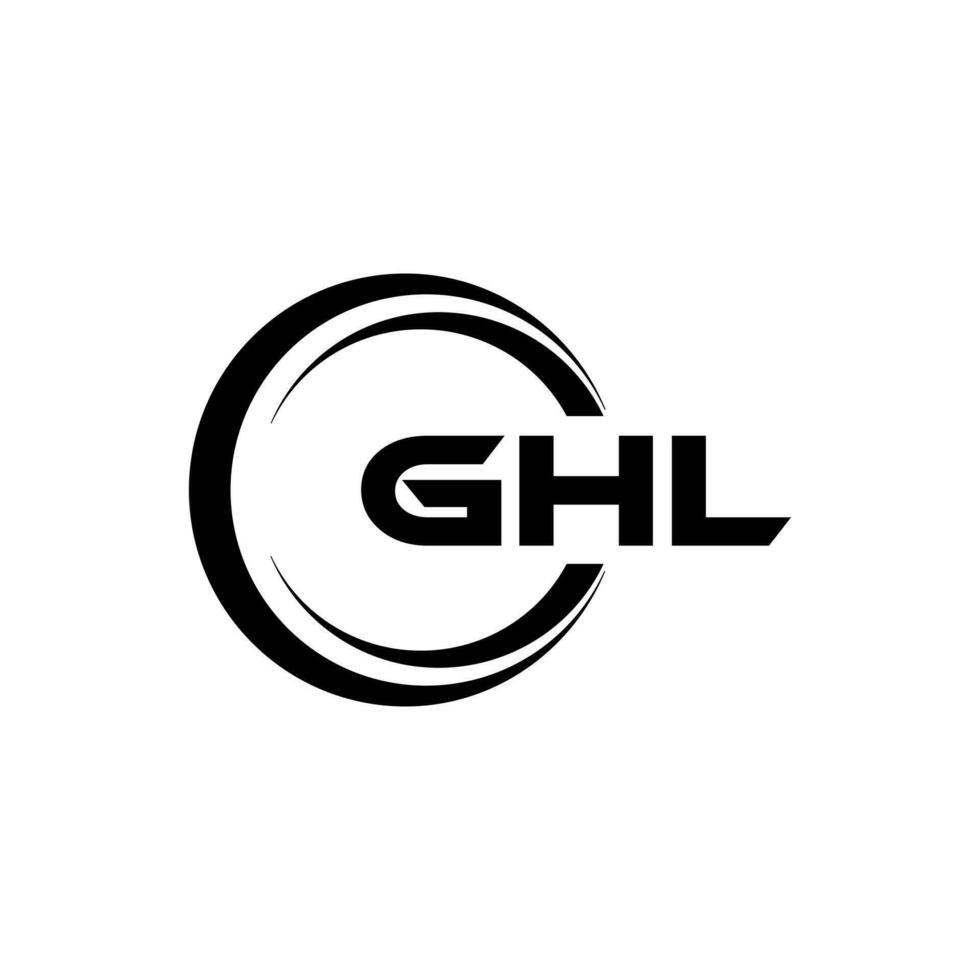 ghl logo disegno, ispirazione per un' unico identità. moderno eleganza e creativo design. filigrana il tuo successo con il Impressionante Questo logo. vettore