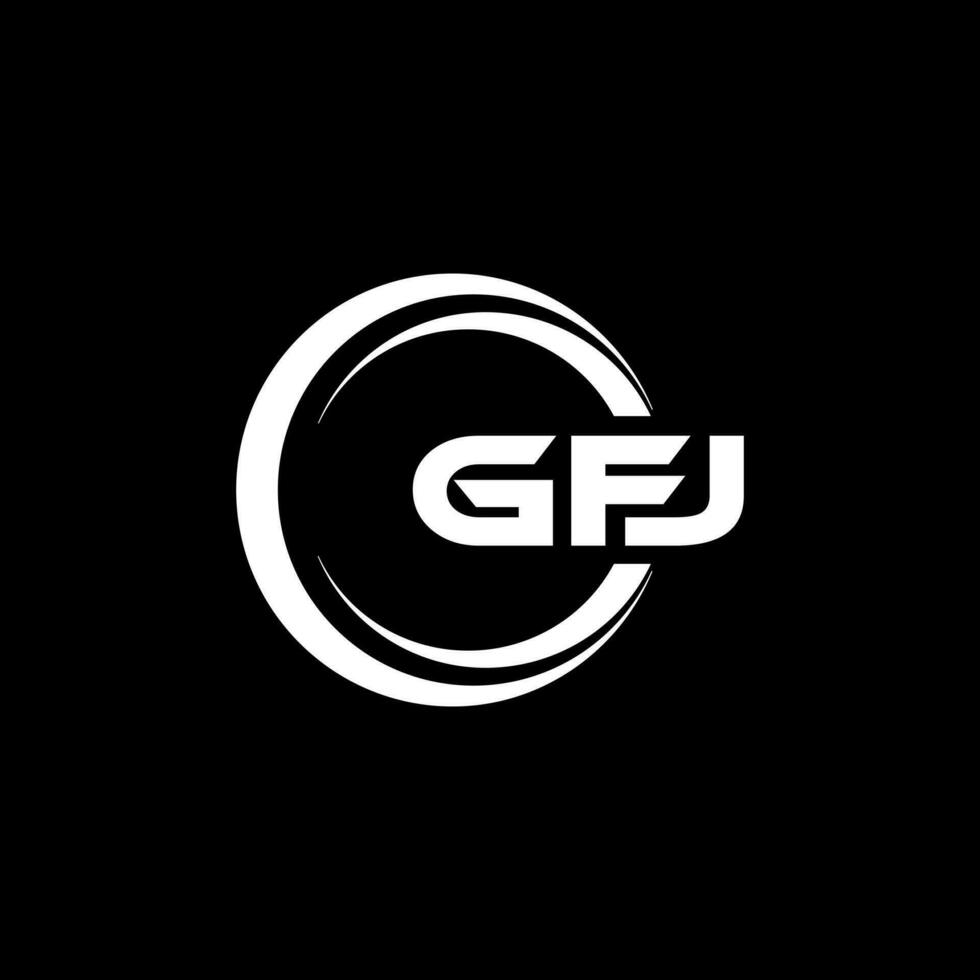 gfj logo disegno, ispirazione per un' unico identità. moderno eleganza e creativo design. filigrana il tuo successo con il Impressionante Questo logo. vettore