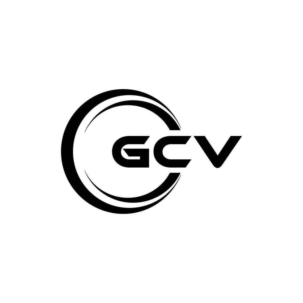 gcv logo disegno, ispirazione per un' unico identità. moderno eleganza e creativo design. filigrana il tuo successo con il Impressionante Questo logo. vettore