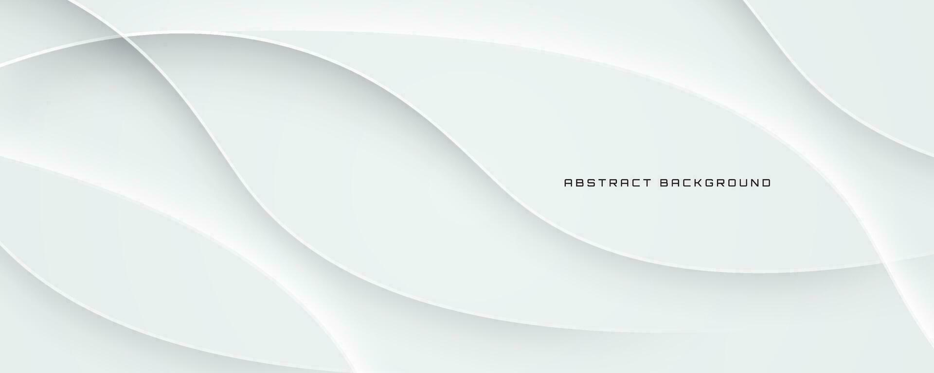 3d bianca geometrico astratto sfondo sovrapposizione strato su luminosa spazio con onde decorazione. minimalista moderno grafico design elemento ritagliare stile concetto per striscione, volantino, carta, o opuscolo copertina vettore