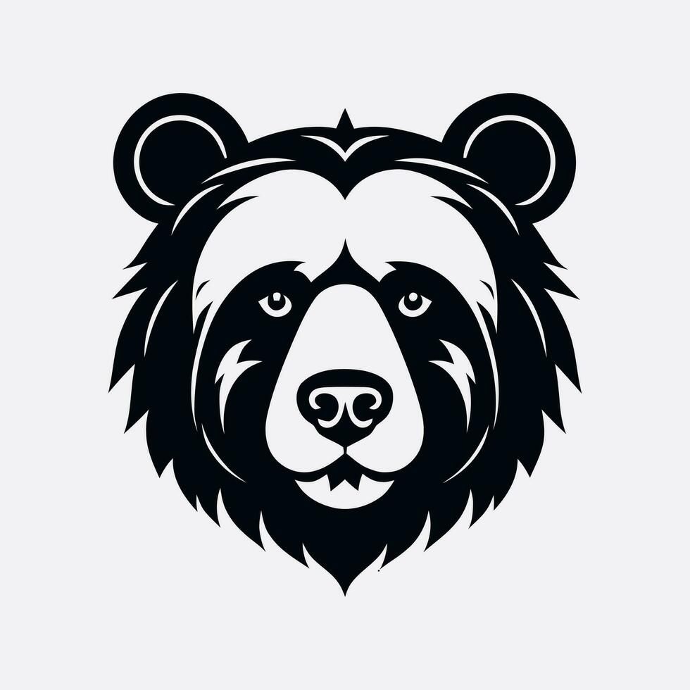 orso logo vettore arrabbiato feroce coraggioso pauroso bestia selvaggio esuberante grizzly natura foresta