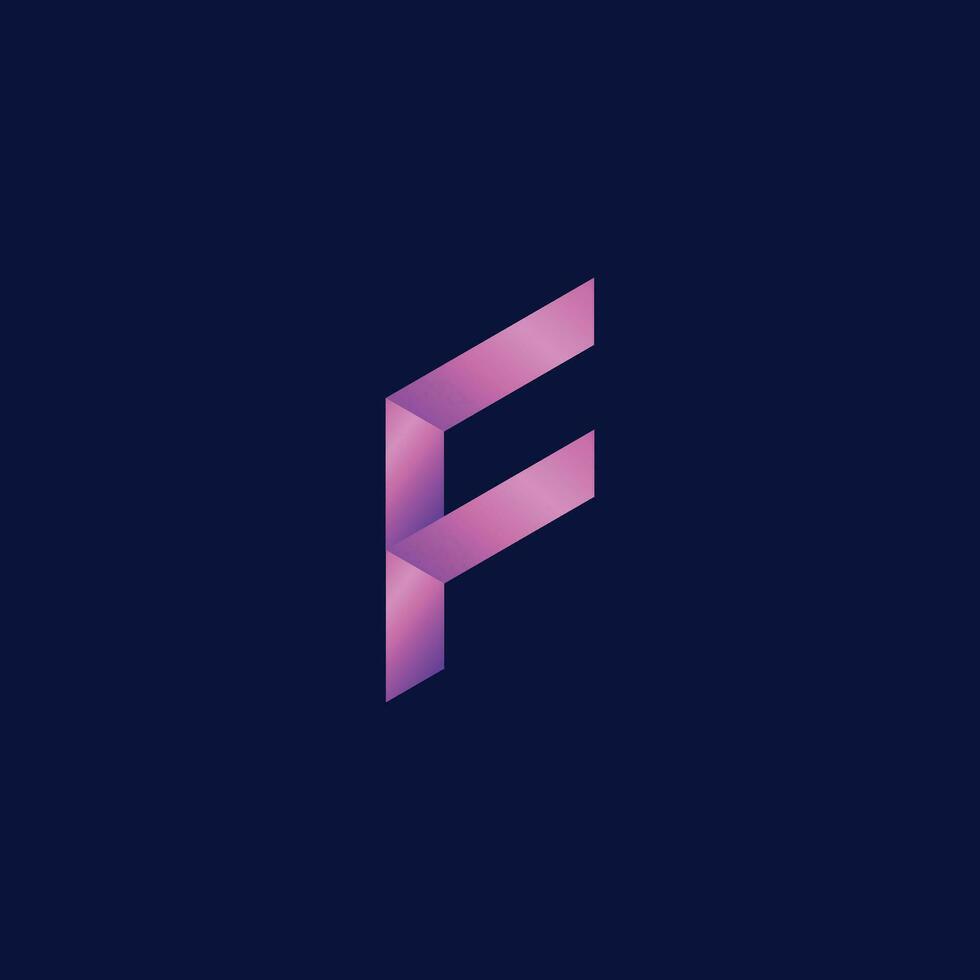 f alfabeto lettera vettore simbolo logo