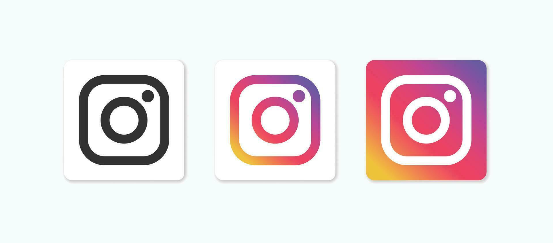 impostato di instagram sociale media logo icone. instagram icona. semplice vettore illustrazione.