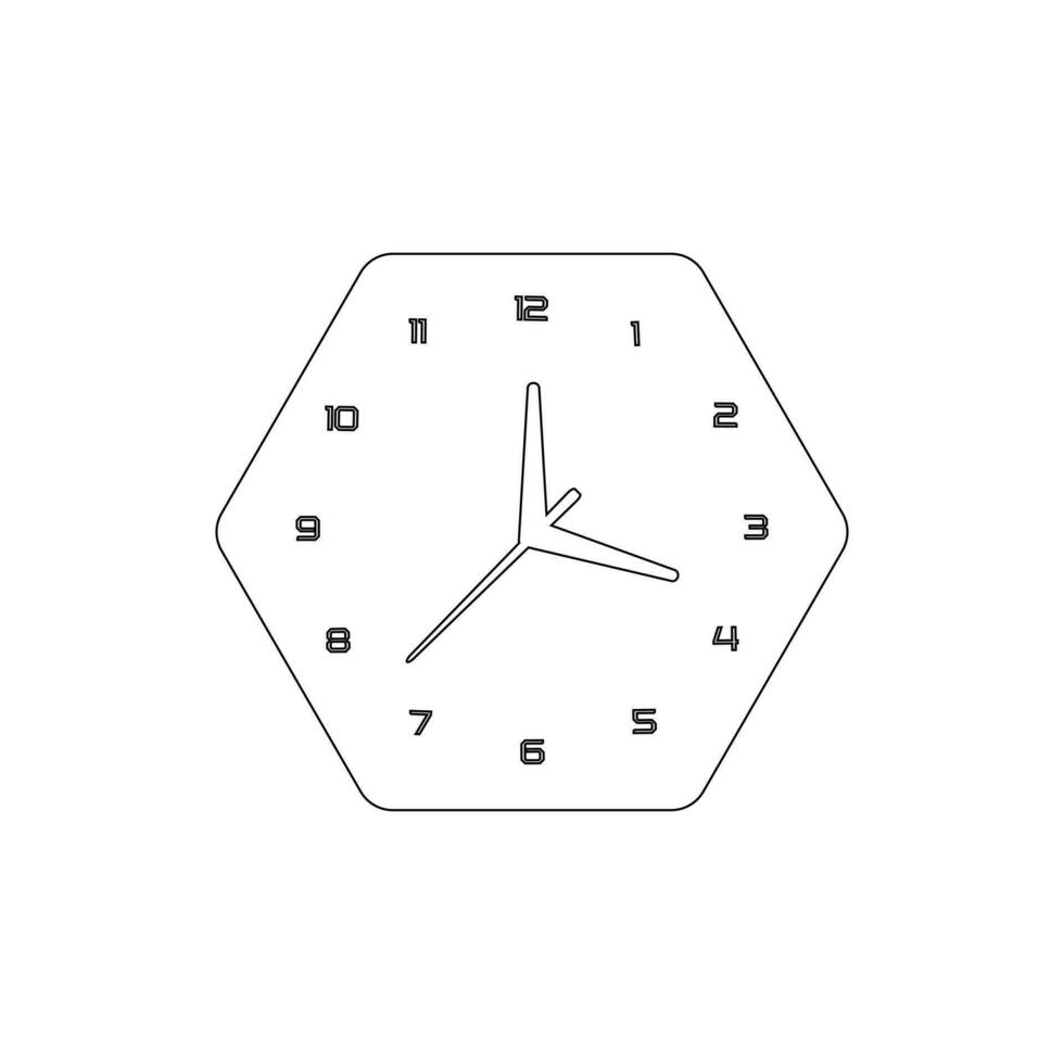 realistico cerchio sagomato analogico orologio vettore