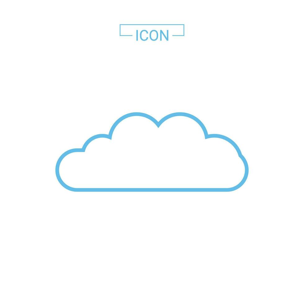 icona di vettore di nuvole isolata su sfondo bianco