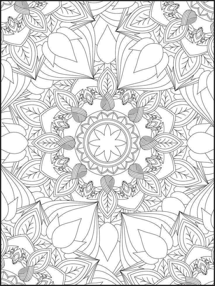 mandala, mandala colorazione pagina, floreale mandala colorazione pagina. floreale mandala modello adulto colorazione pagina vettore