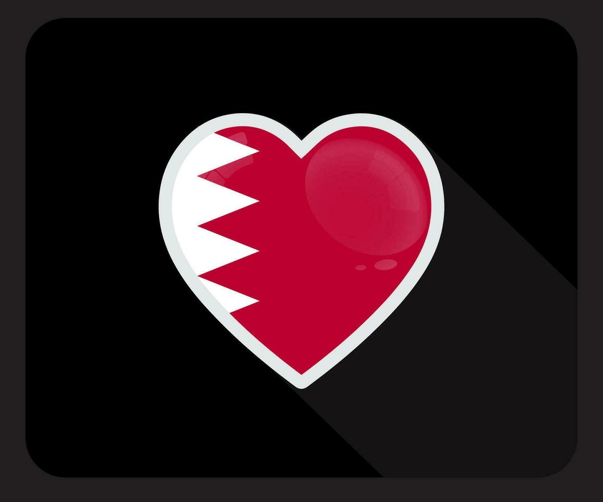 bahrain amore orgoglio bandiera icona vettore