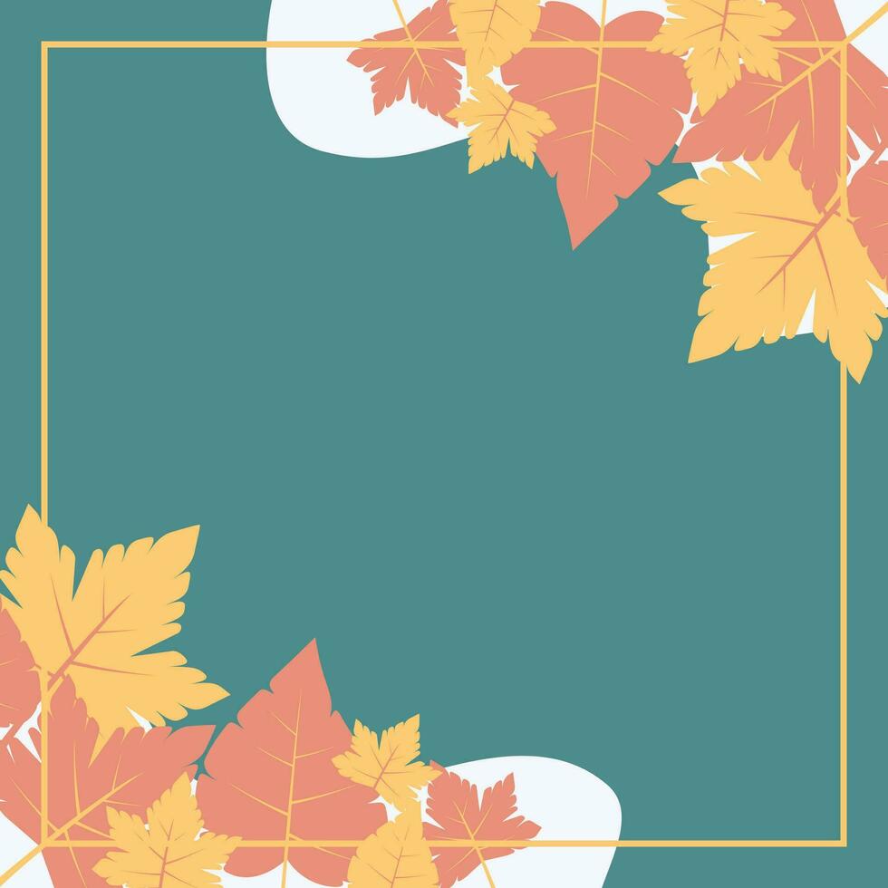 autunno, primavera e estate sfondo. bellissimo design con foglia ornamenti e vuoto spazio per testo. vettore per saluto carte, sociale media, volantini, striscioni.