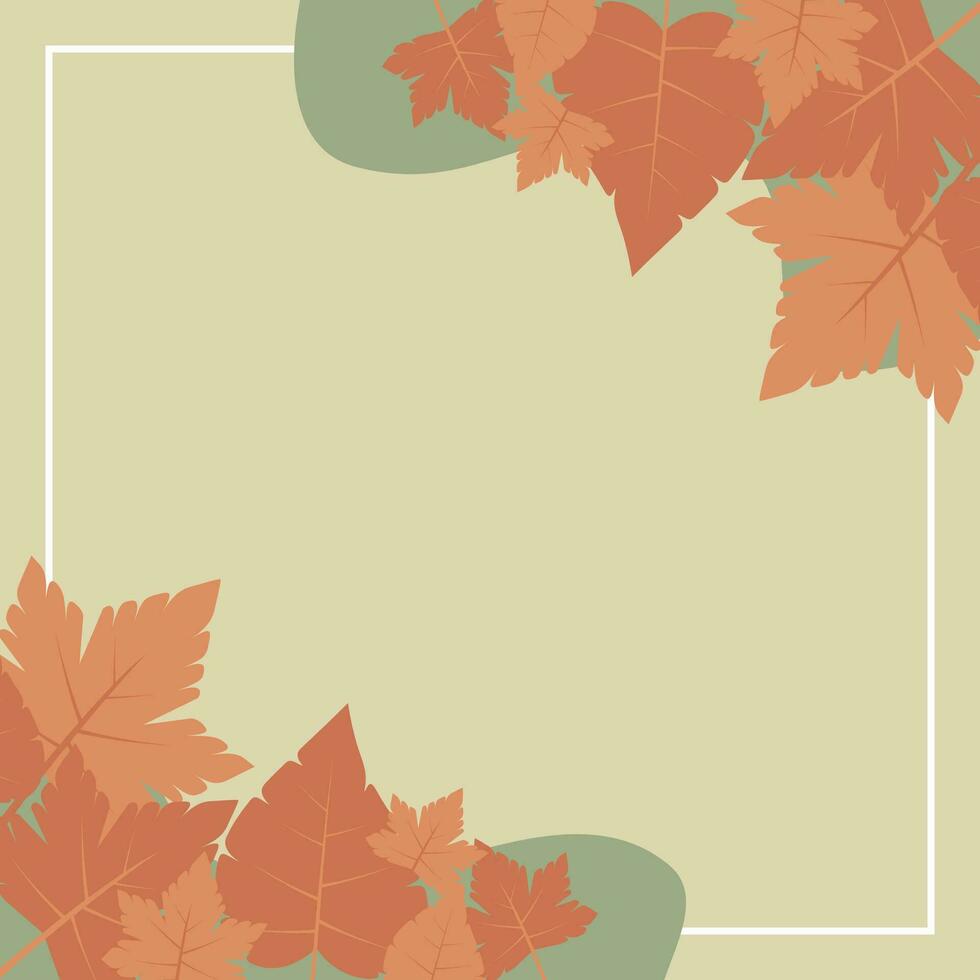 autunno, primavera e estate sfondo. bellissimo design con foglia ornamenti e vuoto spazio per testo. vettore per saluto carte, sociale media, volantini, striscioni.