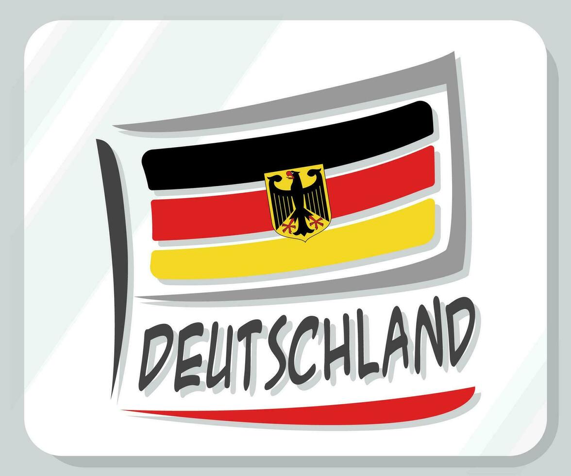 Germania grafico orgoglio bandiera icona vettore