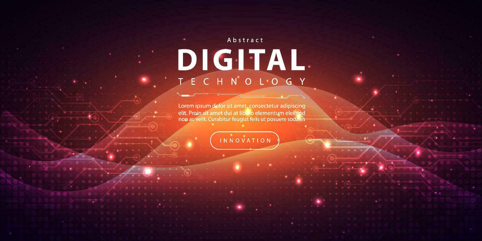 astratto digitale tecnologia futuristico circuito blu arancia sfondo, informatica scienza tecnologia, innovazione comunicazione futuro, ai grande dati, Internet Rete connessione, nube hi-tech illustrazione vettore