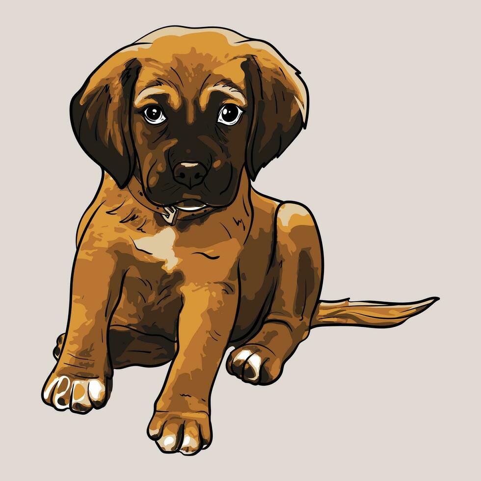 acquerello stile mano disegno cane animale animali domestici per manifesto o elemento design promozione fan vettore