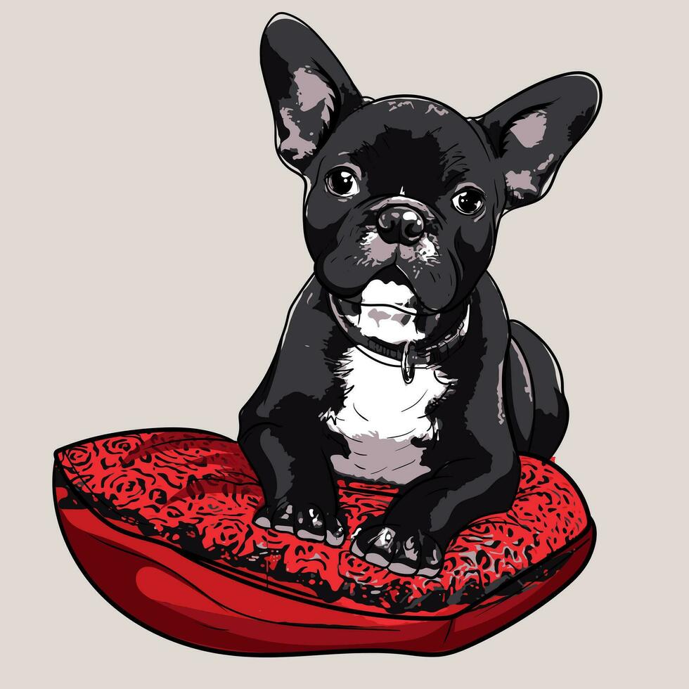 acquerello stile mano disegno cane animale animali domestici per manifesto o elemento design promozione fan vettore