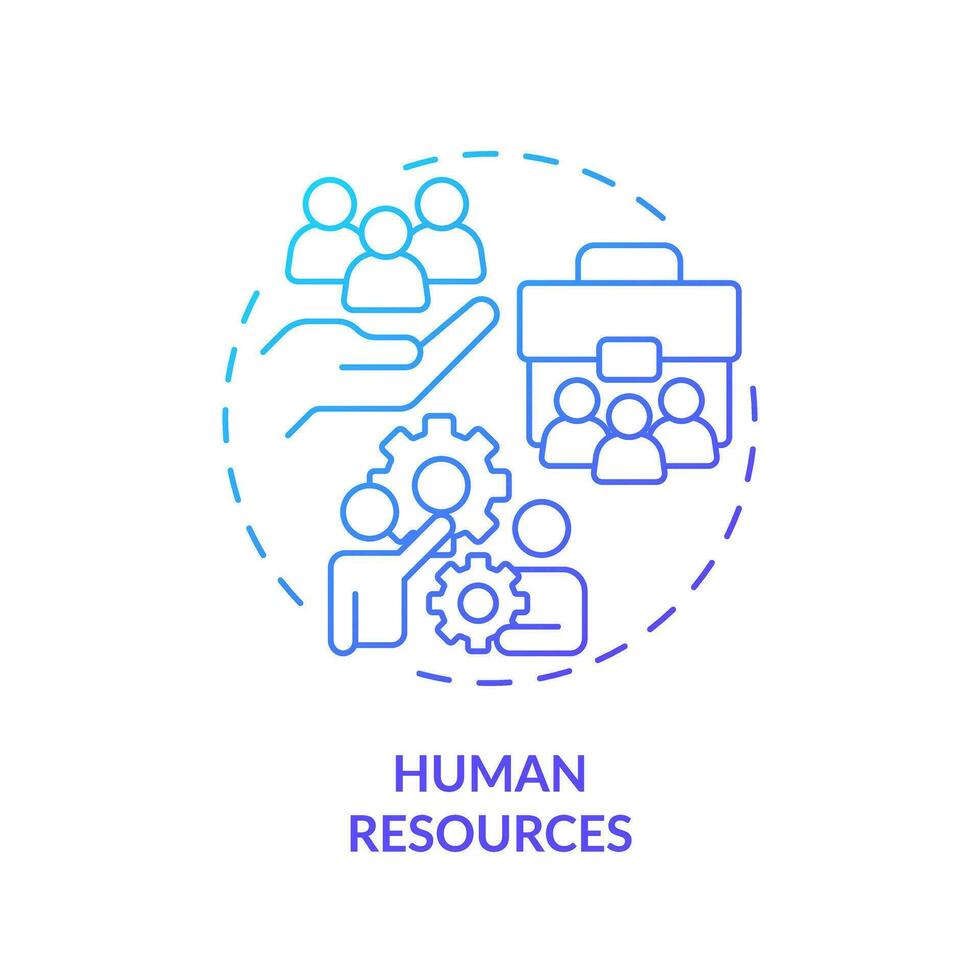 pendenza umano risorse icona concetto, isolato vettore, impresa risorsa pianificazione magro linea illustrazione. vettore