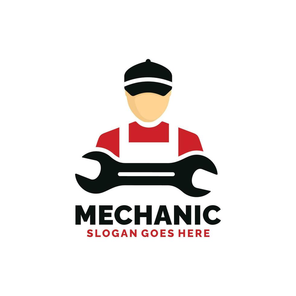 meccanico logo design vettore illustrazione