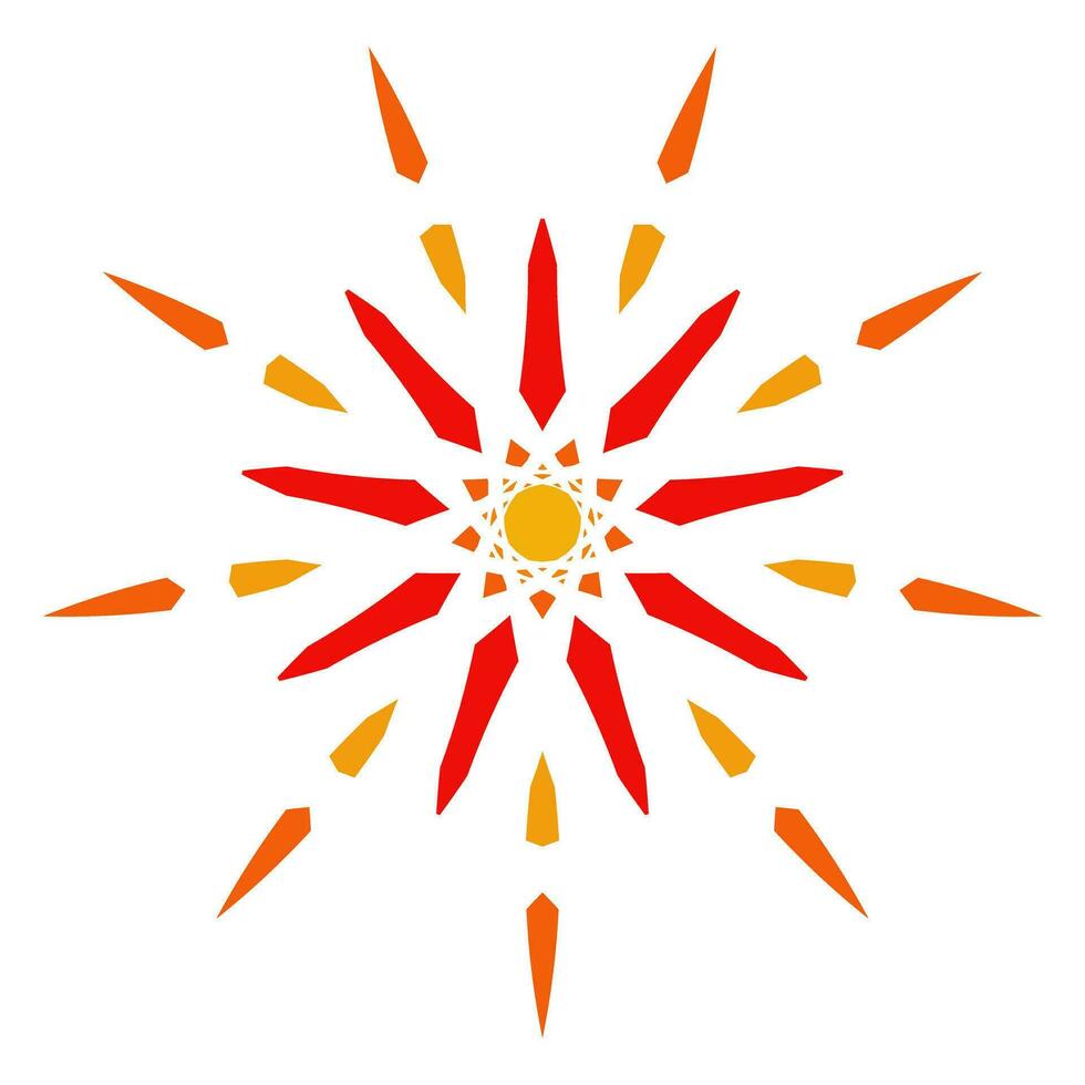 il sole simbolo icona globale riscaldamento vettore Immagine