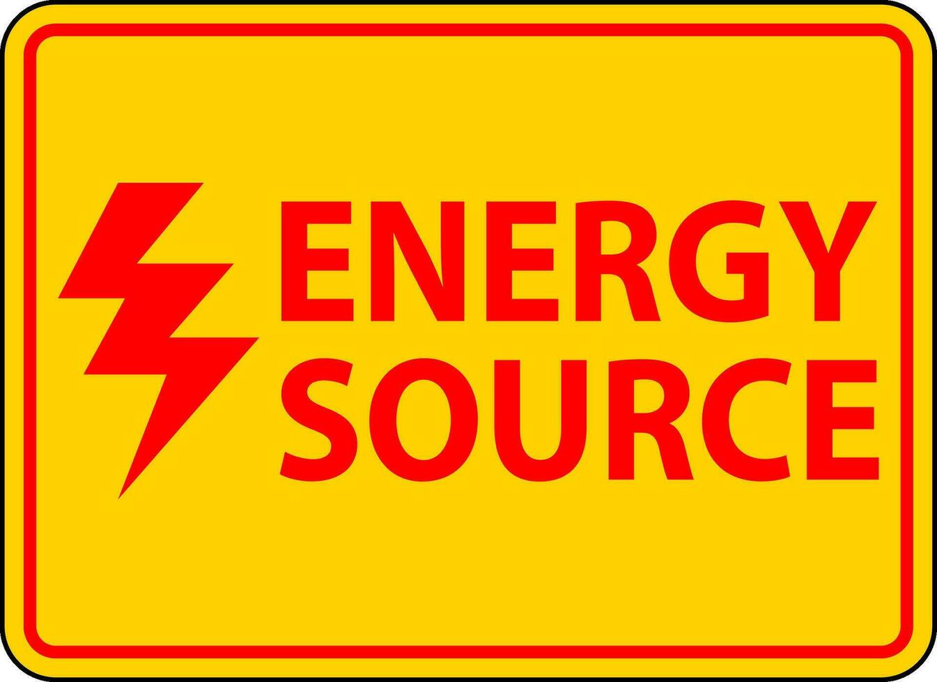 avvertimento etichetta cartello, energia fonte vettore