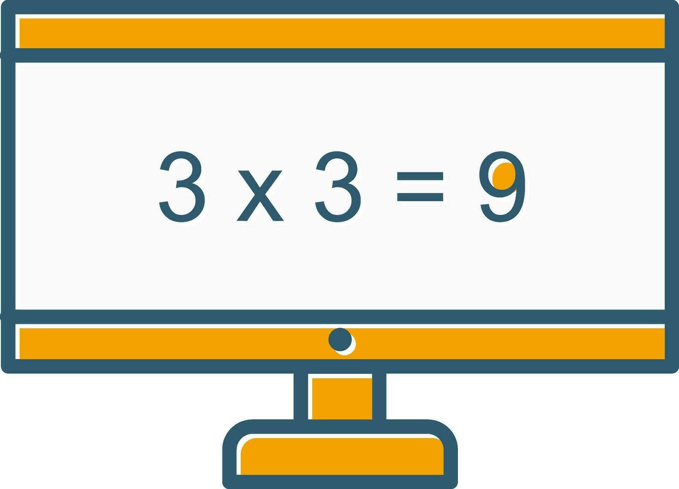 matematica nel computer vettore icona