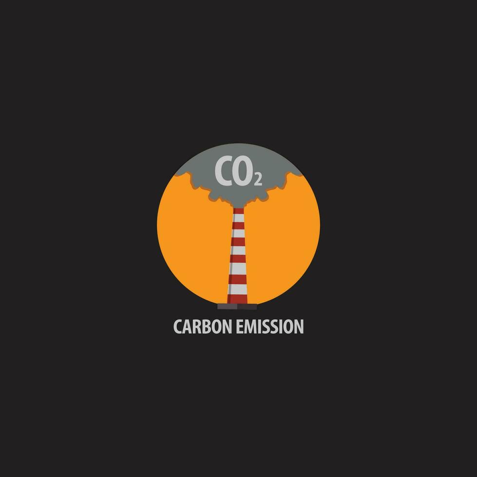 co2 emissione logo vettore