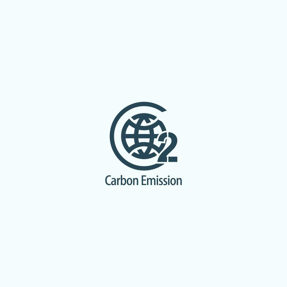 co2 emissione logo vettore