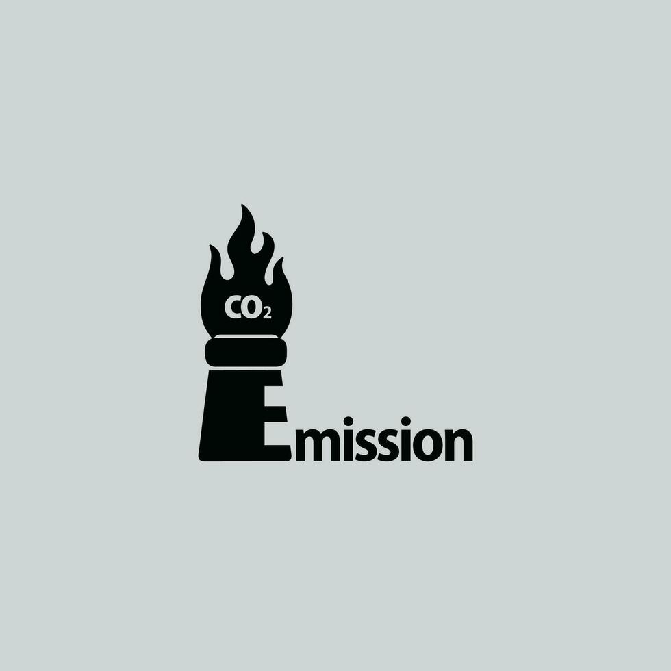 co2 emissione logo vettore