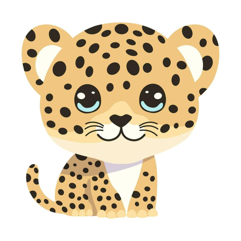 vettore cartone animato illustrazione con ghepardo