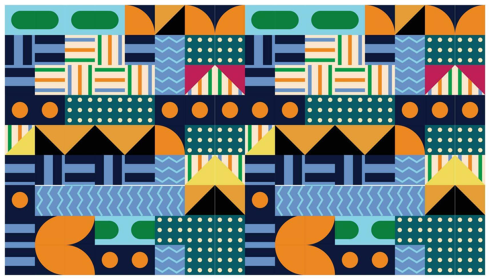 senza soluzione di continuità africano modello con geometrico elementi nel retrò Memphis stile. tribale vettore ornamento. etnico tappeto con galloni. azteco stile. antico interni. moderno tappeti.