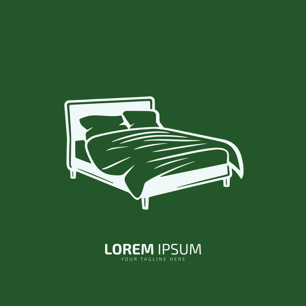 letto logo idee letto vettore letto icona isolato su verde sfondo