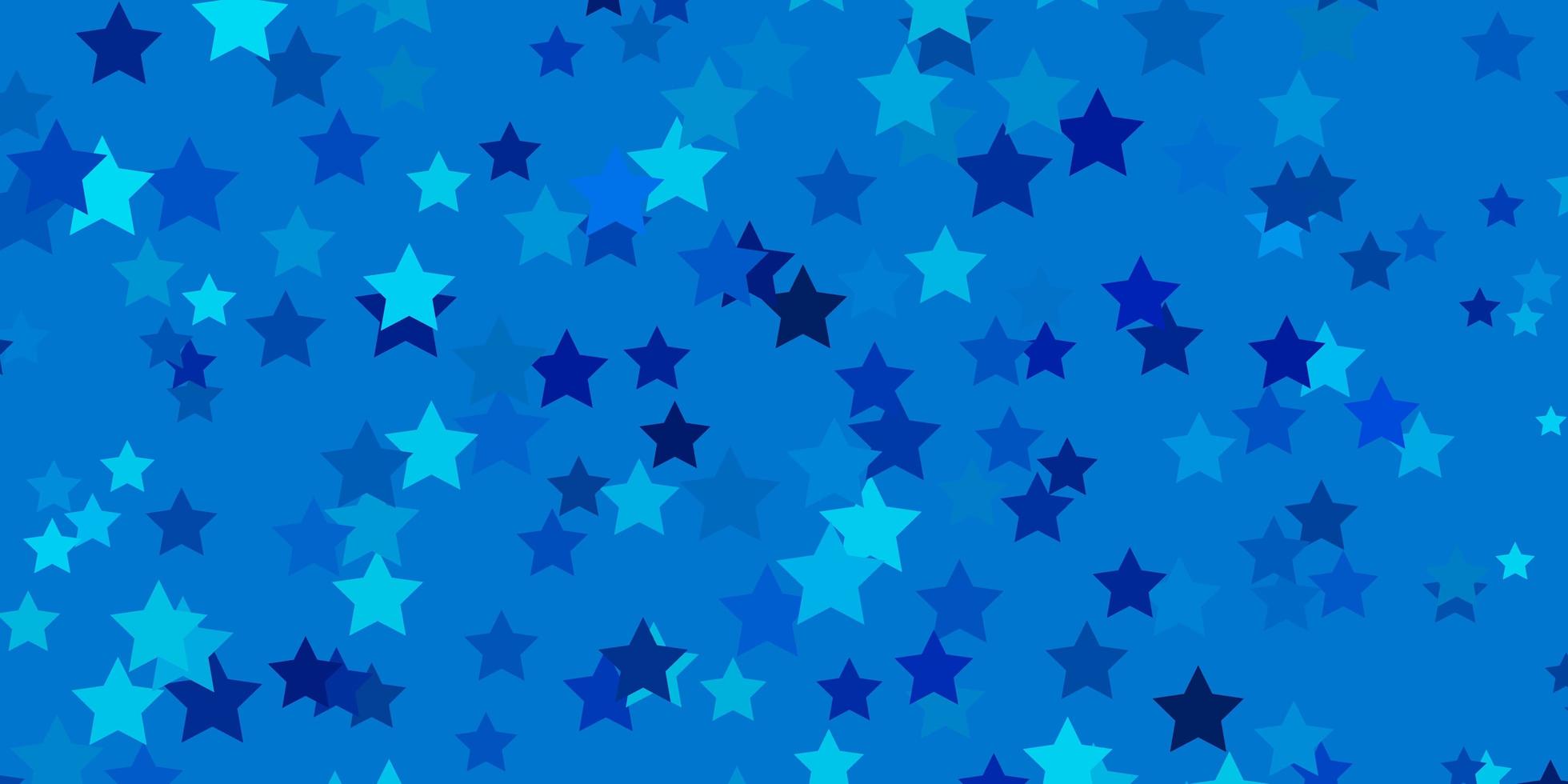 sfondo vettoriale azzurro con stelle piccole e grandi. sfocatura del design decorativo in stile semplice con le stelle. miglior design per il tuo annuncio, poster, banner.