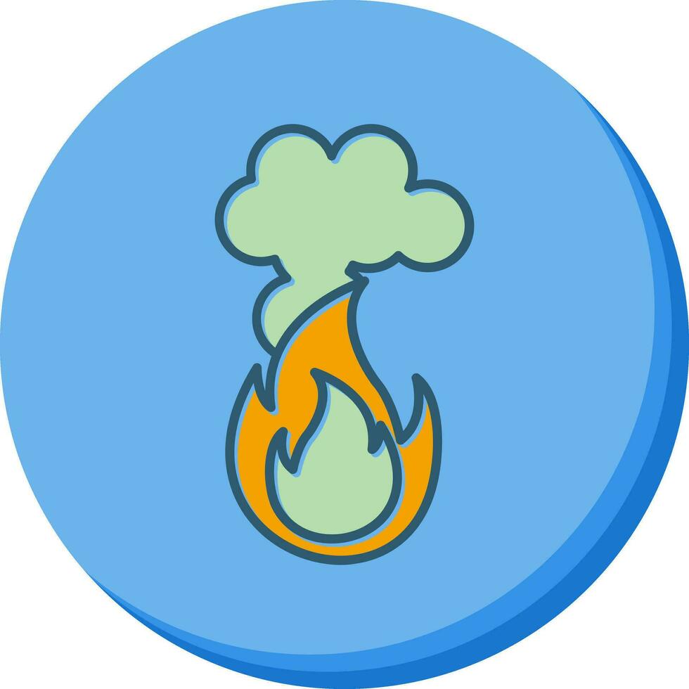 fuoco inquinamento vettore icona