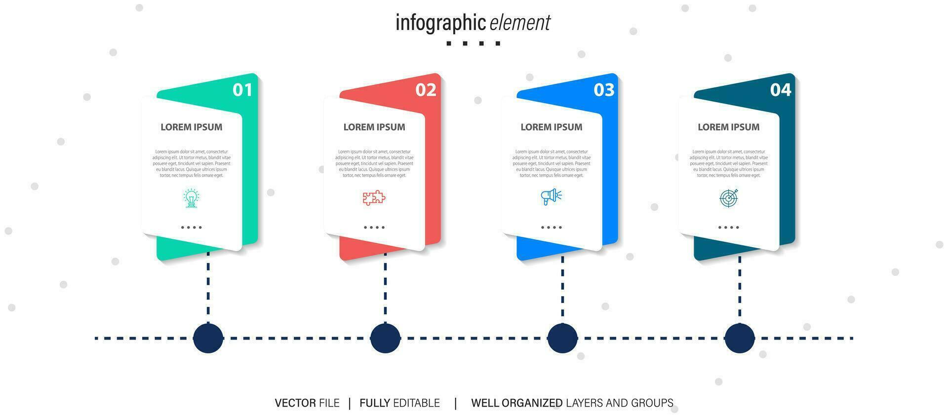 vettore infografica sequenza temporale design modello con linea scatole etichetta, integrato cerchi sfondo. sequenza temporale Infografica design vettore e marketing icone.