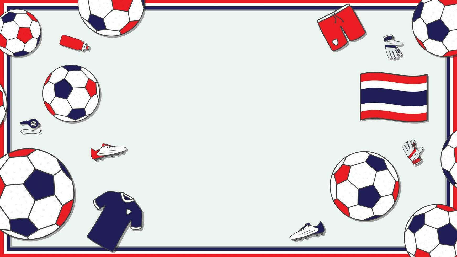 calcio sfondo design modello. calcio cartone animato vettore illustrazione. sport nel Tailandia