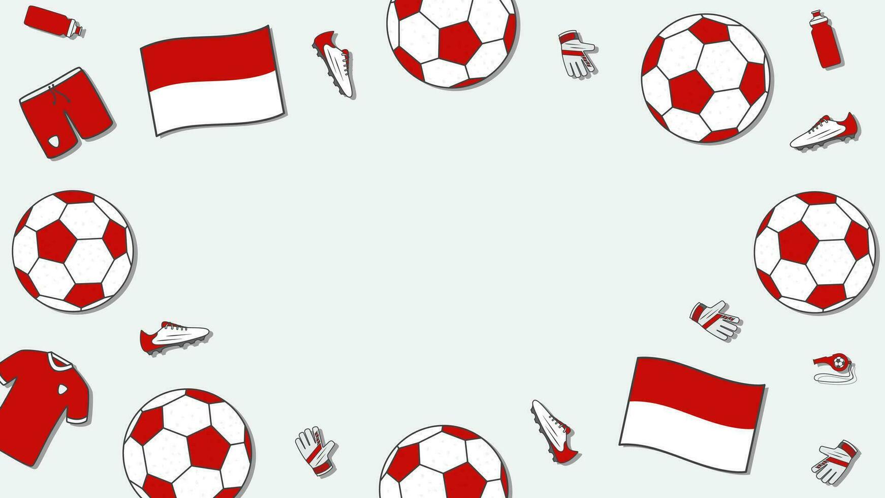 calcio sfondo design modello. calcio cartone animato vettore illustrazione. torneo nel Indonesia