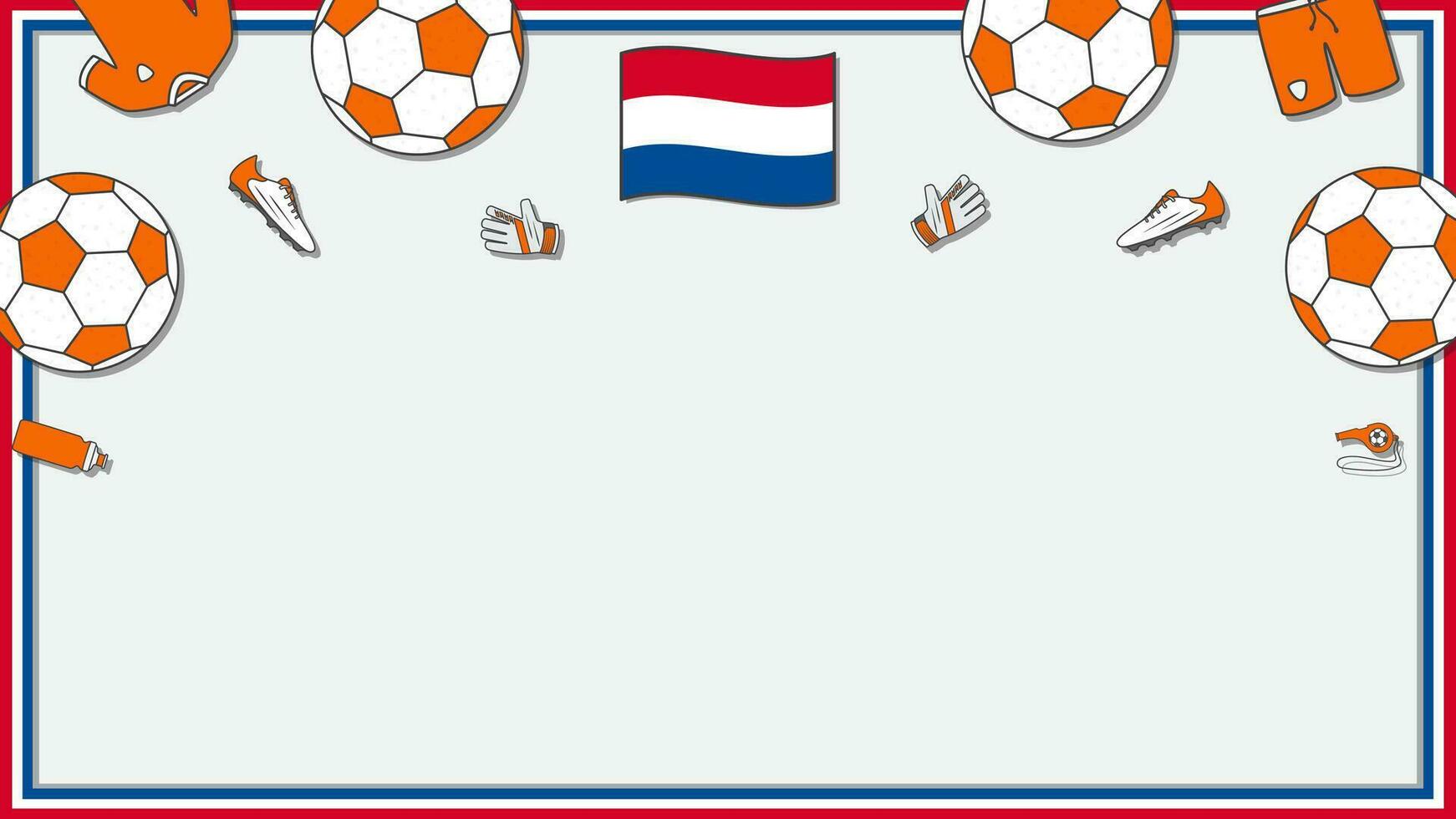 calcio sfondo design modello. calcio cartone animato vettore illustrazione. concorrenza nel Olanda