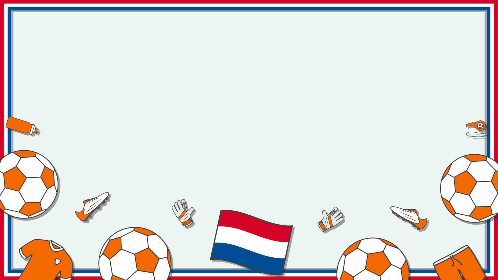 calcio sfondo design modello. calcio cartone animato vettore illustrazione. calcio nel Olanda