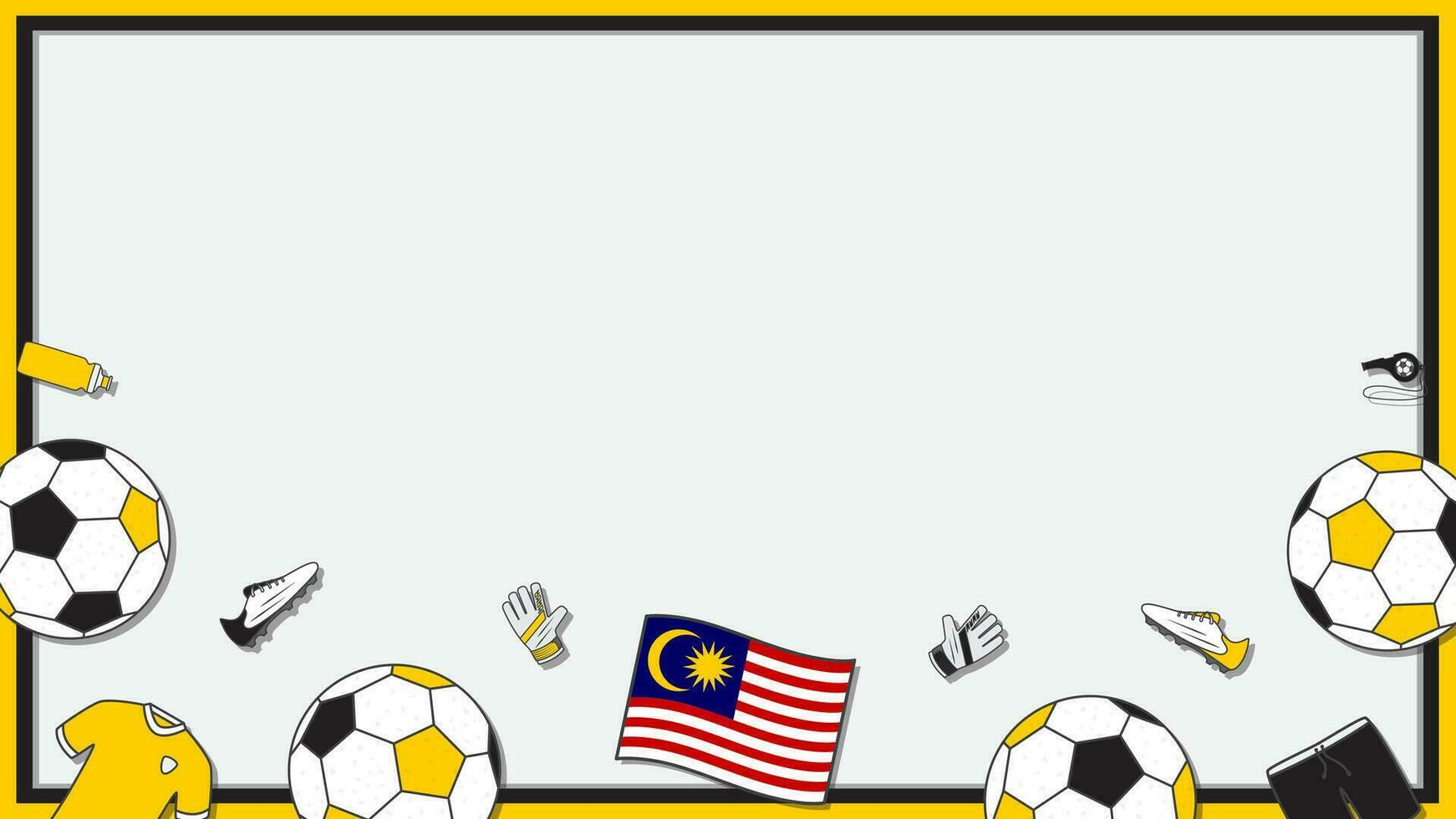 calcio sfondo design modello. calcio cartone animato vettore illustrazione. calcio nel Malaysia