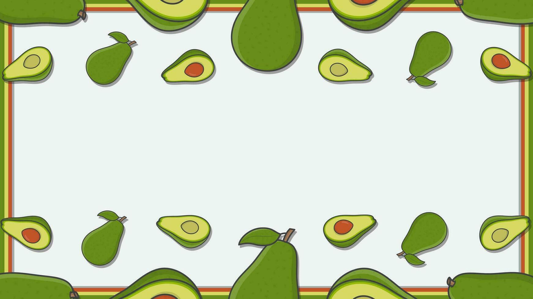 avocado frutta sfondo design modello. avocado cartone animato vettore illustrazione. avocado