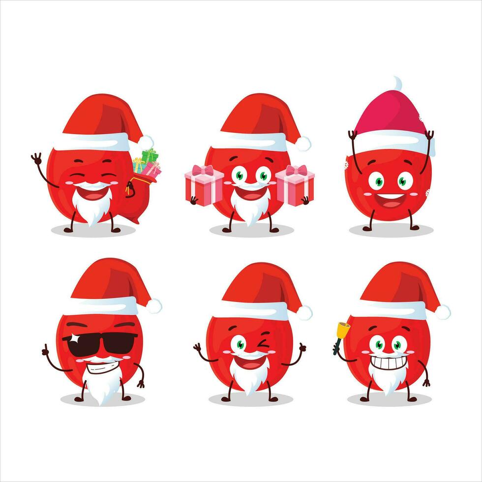 Santa Claus emoticon con pimento cartone animato personaggio vettore