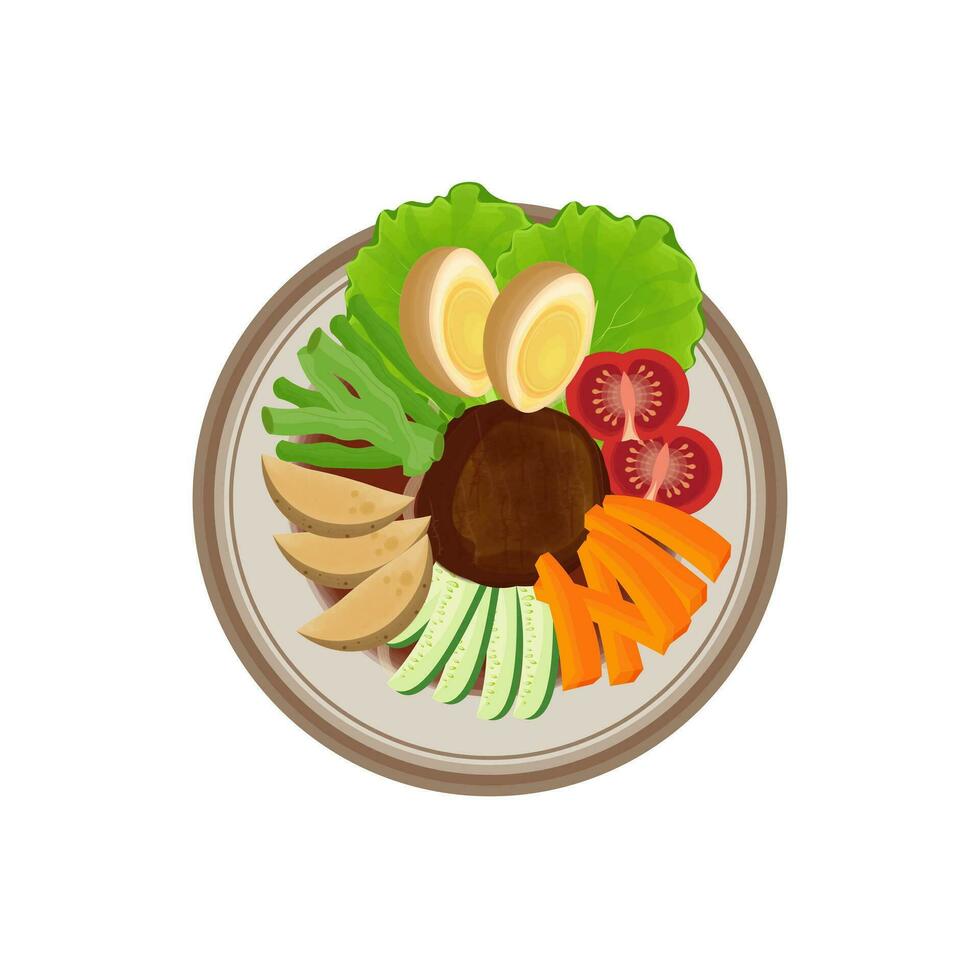 selat assolo o giavanese bistecca vettore illustrazione logo