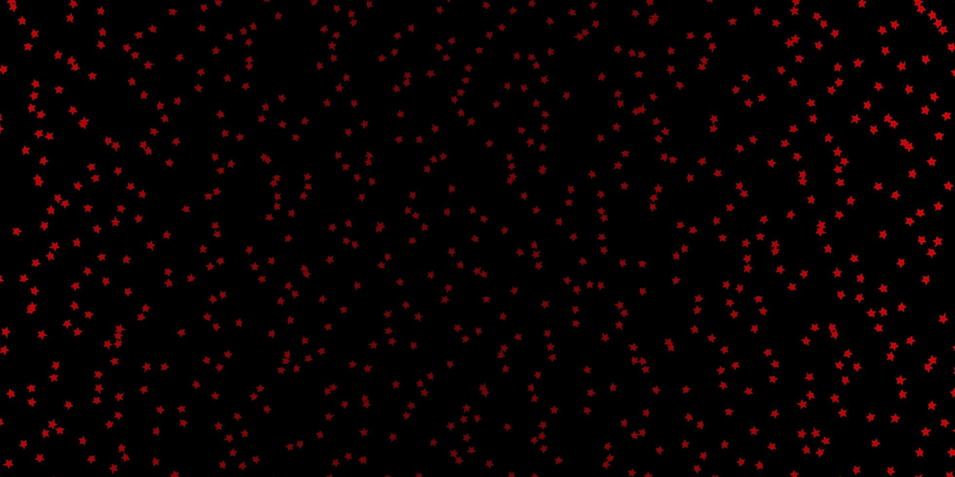 sfondo vettoriale rosso scuro con stelle colorate. brillante illustrazione colorata con stelle piccole e grandi. modello per incartare i regali.