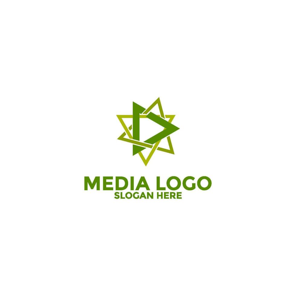 giocare media pulsante simbolo logo icona vettore