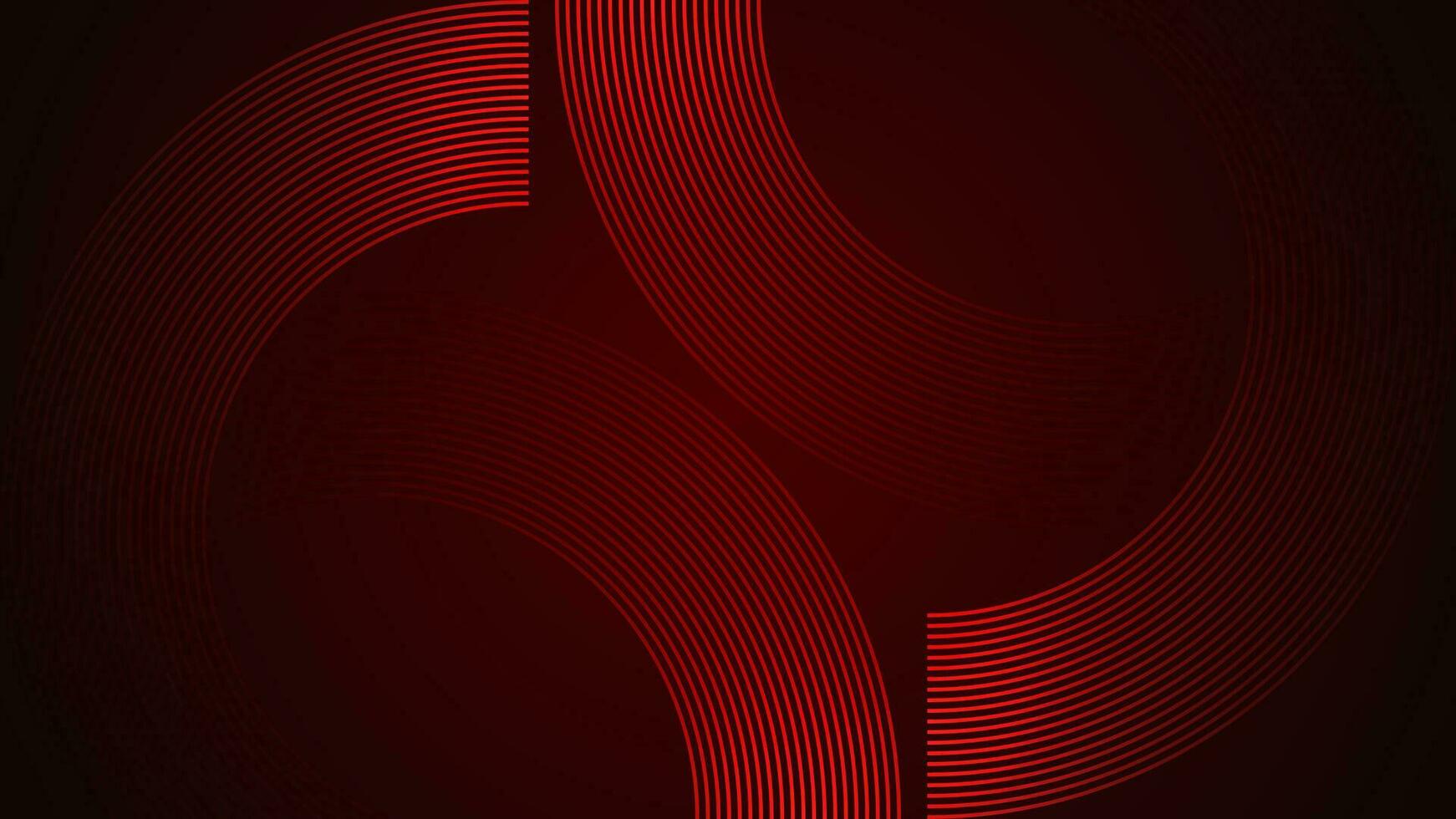 buio rosso semplice astratto sfondo con Linee nel un' curvo stile geometrico stile come il principale elemento. vettore