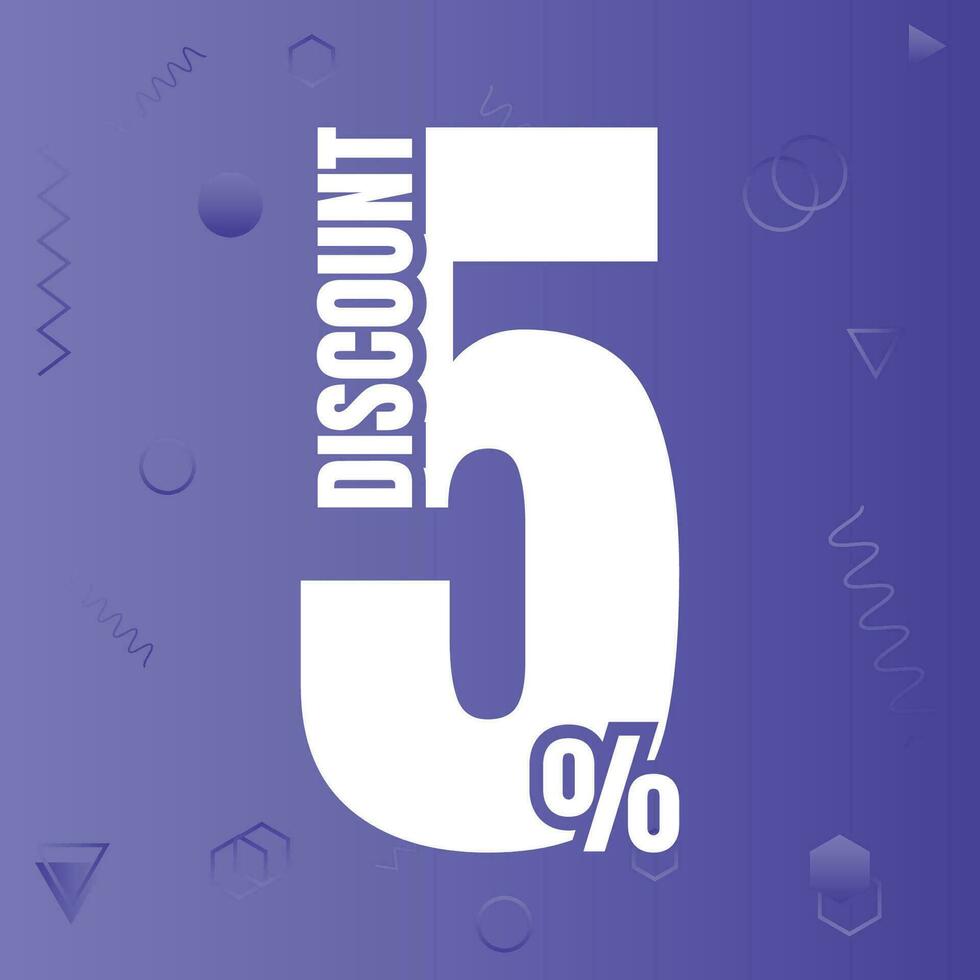 5 per cento sconto affare cartello icona, 5 per cento speciale offrire sconto vettore, 5 per cento vendita prezzo riduzione offrire disegno, Venerdì shopping vendita sconto percentuale icona design vettore