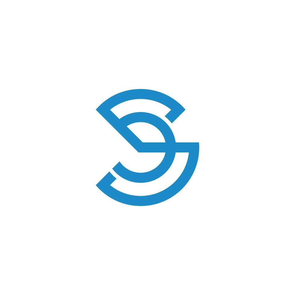 lettera S il giro cerchio processi simbolo logo vettore