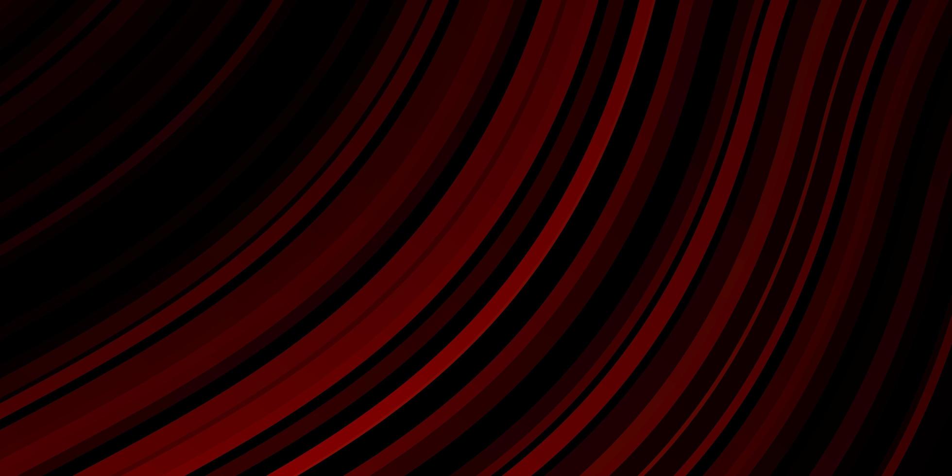 sfondo vettoriale rosso scuro con linee piegate. illustrazione luminosa con archi circolari sfumati. modello per siti Web, pagine di destinazione.
